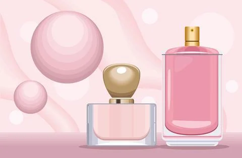 Two pink perfumes Stock-Illustration