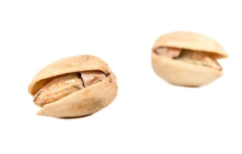 Two pistachio nuts Stock-Fotos