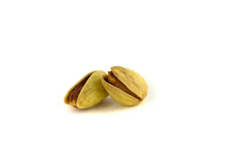 Two pistachio nuts Stock Photos