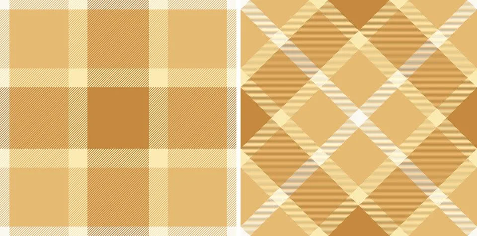 Two plaid patterns offer versatility for design. One is a classic check, the  Stock Illustration