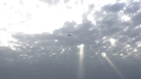 Two planes on cross courses Stock Footage 88949270