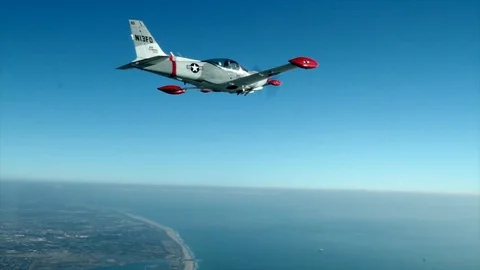 Two Planes Flying Formation Flip  Stock Footage 92677211