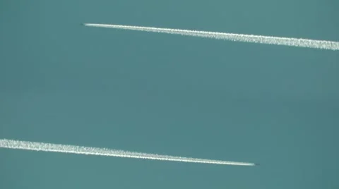 Two planes flying parallel course Video stock 63791485