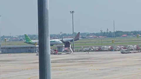 Two planes passing by Stock Footage 324599793