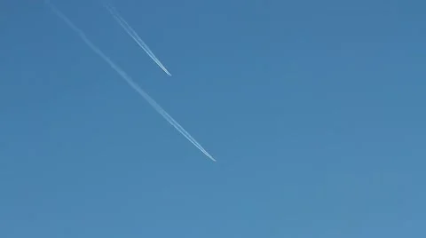 Two planes in the sky Video stock 42489706