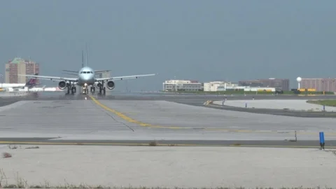 Two Planes Taxiing TowardsCamera MS Stock Footage 76407455