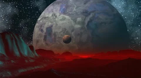 Two planets Stock Footage 11052519