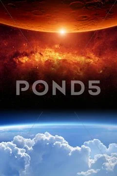 Two planets Stock Illustration