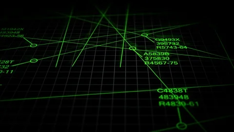 Two plans collide in air disaster on air traffic control radar screen - V1 Video stock 122887668