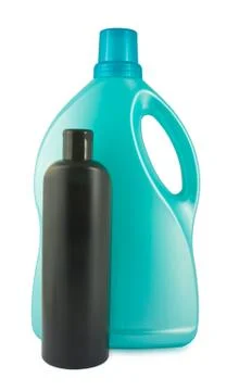 Two plastic bottles Stock Photos