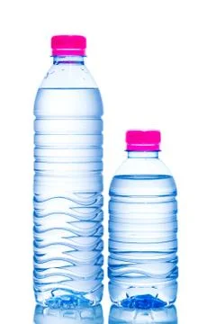 Two plastic bottles of water Foto stock