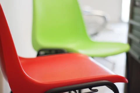 Two plastic chairs Stock Photos