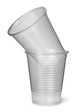 Two plastic cups each other Stock Photos