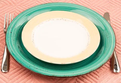 Two plates Stock Photos