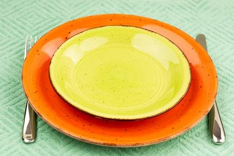 Two plates Stock Photos