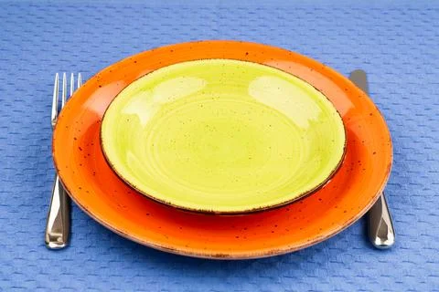 Two plates Stock Photos