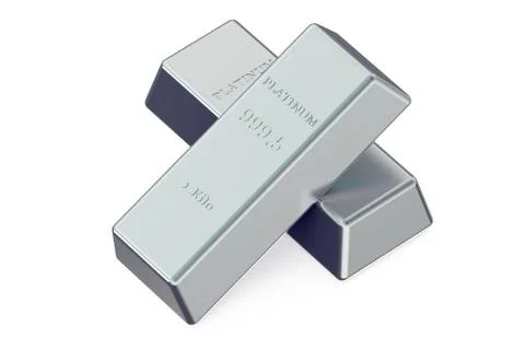 Two Platinum bars Stock Illustration