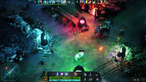 Two Player Teams Engaged In Battle Of Fantasy Computer Game Internet Match 스톡 동영상 223633503