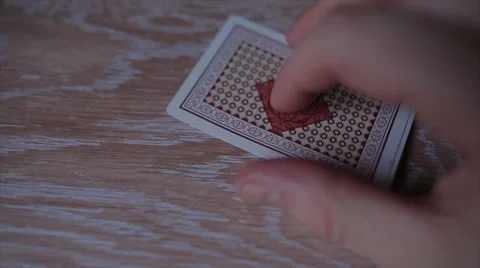 Two playing cards turned over Stock Footage 59775430