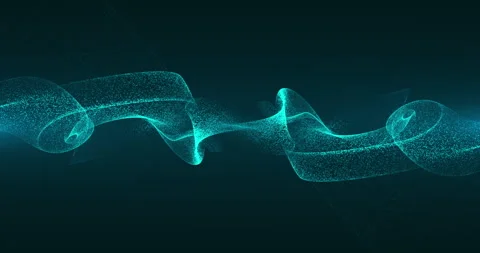 Two plumes of blue particles moving towards each other Stock Footage 243184611