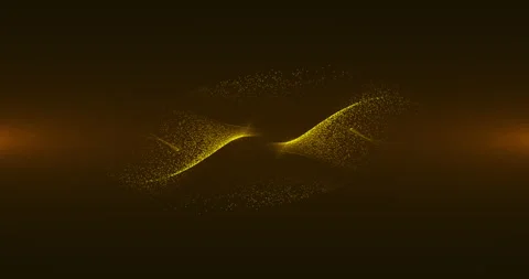 Two plumes of yellow particles moving towards each other Stock Footage 243185432