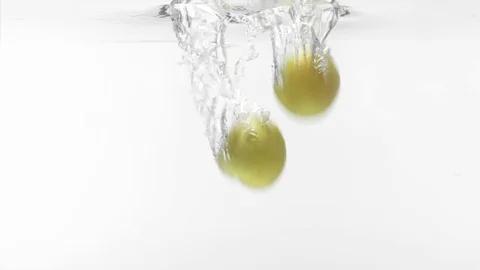 Two Plums in water Stock-Footage 79151507