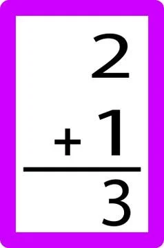 Two plus one card Stock Illustration