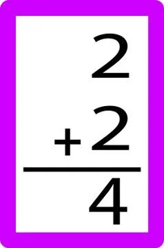 Two plus two Stock Illustration