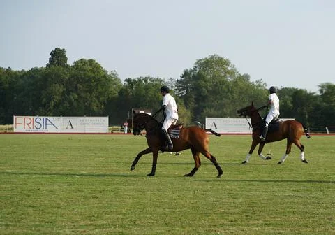 Two polo players at the GPC Foto stock