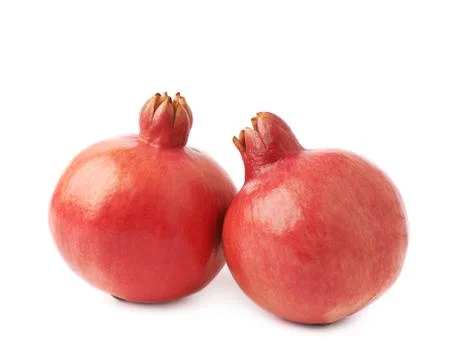 Two pomegranate composition isolated Stock Photos
