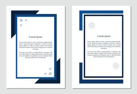 Two posters with blue winter design elements Illustrazione stock