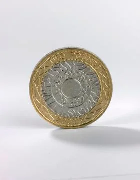 Two pound coin face on Foto stock