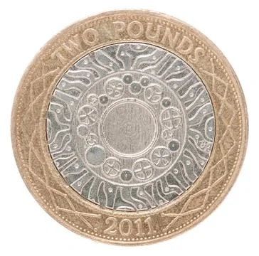 Two pound coin Stock Photos