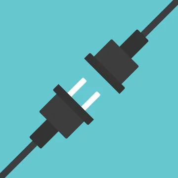 Two power connectors concept Stock Illustration