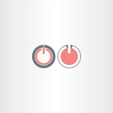 Two power start symbols vector icons Stock Illustration
