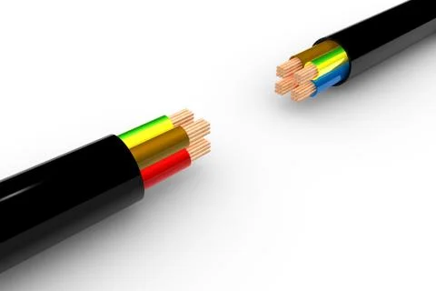 Two powercable Stock Illustration
