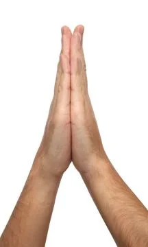 Two praying hands isolated Stock Photos