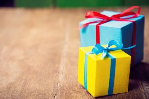 Two present box Stock Photos