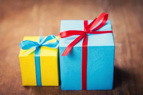 Two present box Stock Photos