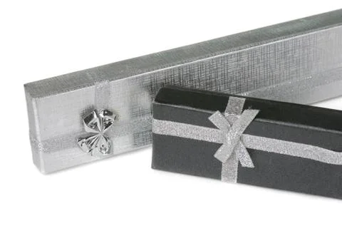 Two present boxes on white Фото