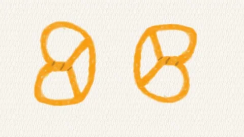 Two pretzels animation. Видео 153708220