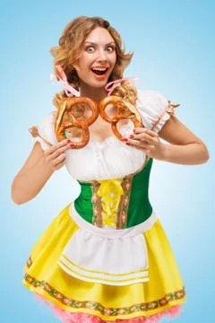 Two pretzels. Stock Photos