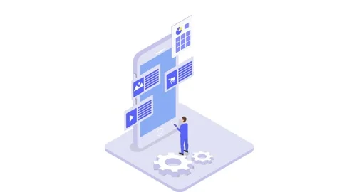 Two programmers create user interface website Stock Footage 153574558