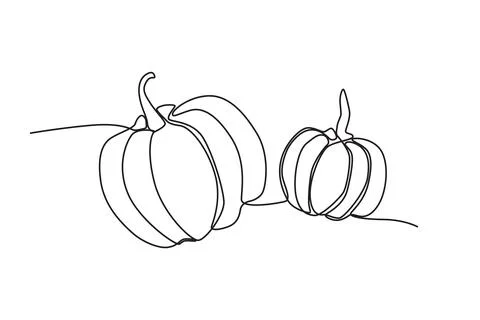 Two pumpkins for celebration Stock Illustration