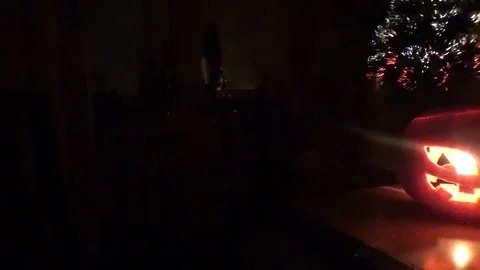 The two pumpkins on the table Stock Footage 85853772