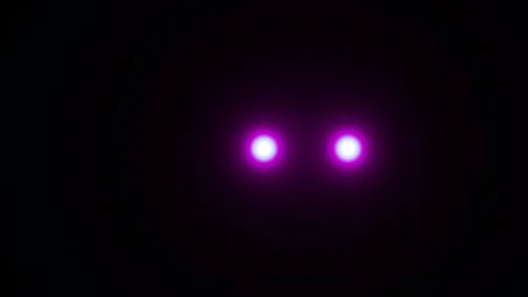 Two Purple Orbs Light One Static In The Middle The Other Move Horizontally Stock Footage 244330927