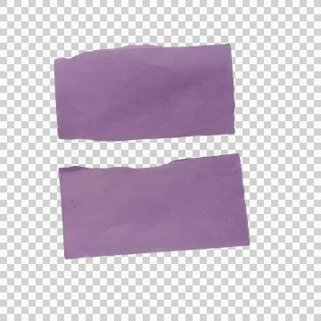 Two purple paper strips with rough edges isolated Stock Photos