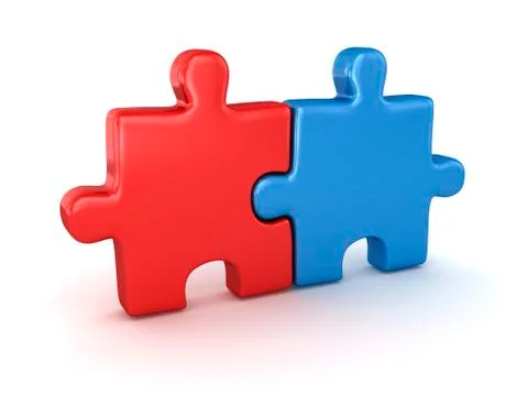 Two Puzzle Stock Illustration