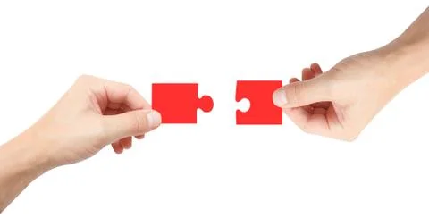 Two puzzle pieces Stock Photos