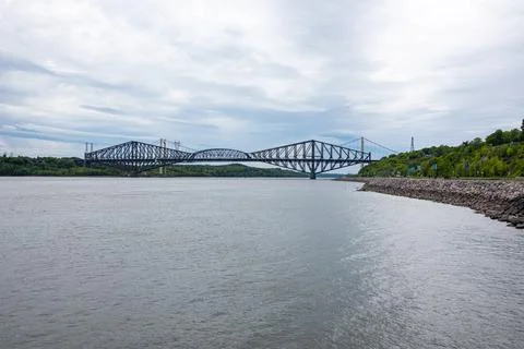 The two Quebec city bridge Stock Photos
